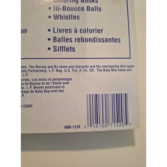 Barney Bebop Hi-Bounce Balls 4 Party Favor 2000 Vintage DesignWare - Picture 6 of 8